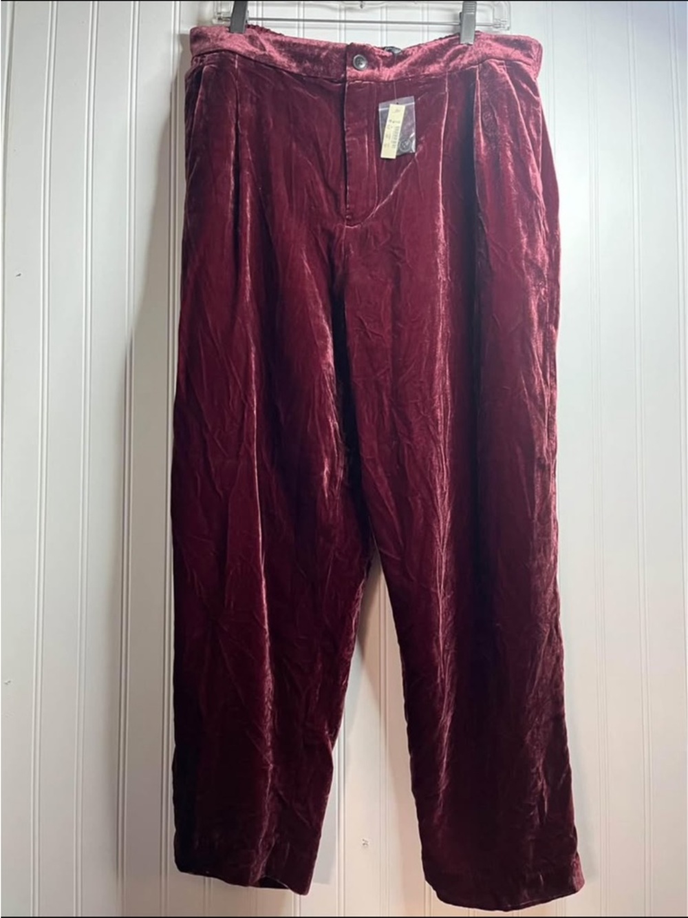 Madewell Burgundy Velvet Trousers